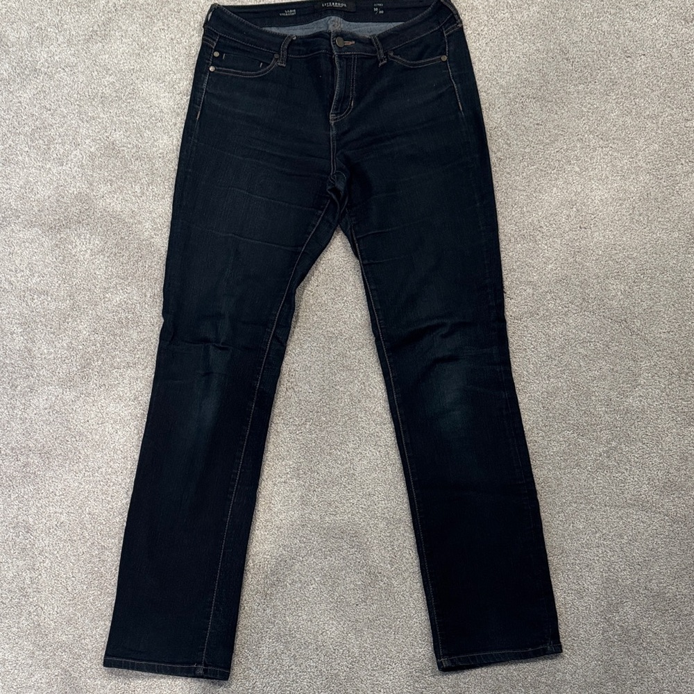 Liverpool- Sadie Straight- Dark Jean (with stretch)- size 10/30, long